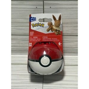 Mega Pokemon Eevee Poke Ball Building Set 24 Pcs JCT33 Construction Toy New
